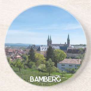 Posavasos Panorama del casco antiguo de Bamberg, Alemania