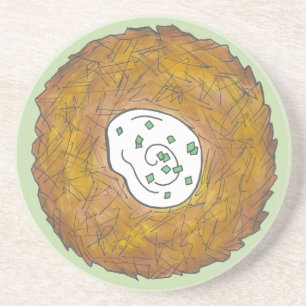Posavasos Panqueque de patata de lata Hanukkah Festividad ju