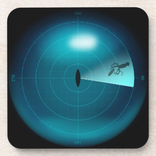 Posavasos Pantalla Sonar Kraken Giant Squid Nautical