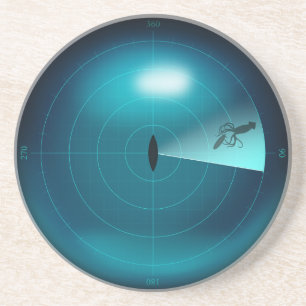 Posavasos Pantalla Sonar Kraken Giant Squid Nautical