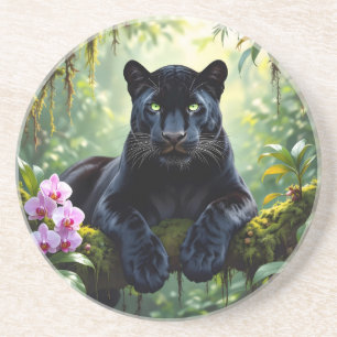 Posavasos Pantera negra en la jungla