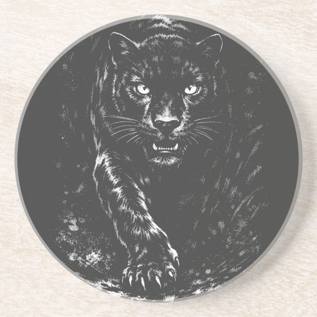 Posavasos Pantera Negra — por BurnsInHell (Frente)