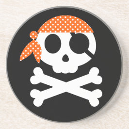 Posavasos Pañuelo de calavera de esqueleto pirata