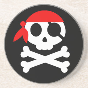 Posavasos Pañuelo esquelético del cráneo del pirata