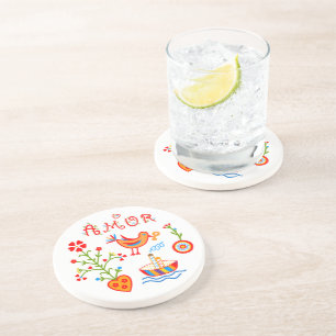 Posavasos pañuelos de amor de San Valentín