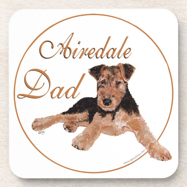 Posavasos Papá Airedale (Frente)