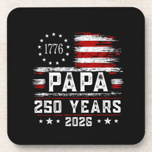 Posavasos Papa Americano Bandera 250 Años 4 de Julio Abuelo