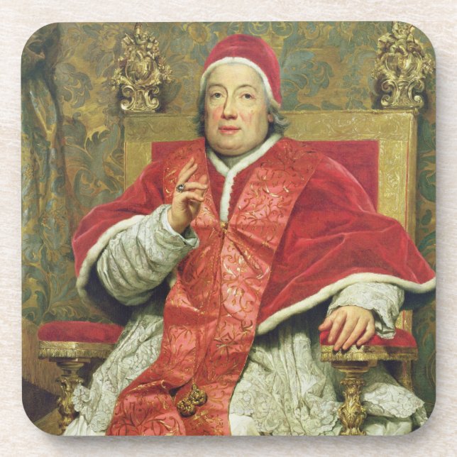 Posavasos Papa Clemente XIII (1693-1769) (aceite en lona) (Frente)