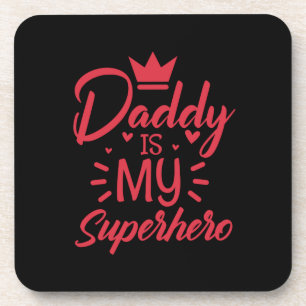 Posavasos Papá del Día del Padre es mi superhéroe