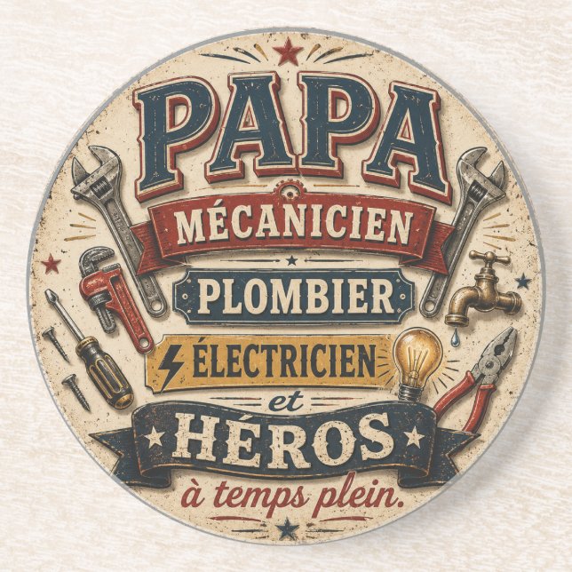 Posavasos Papa fête des pères (Frente)