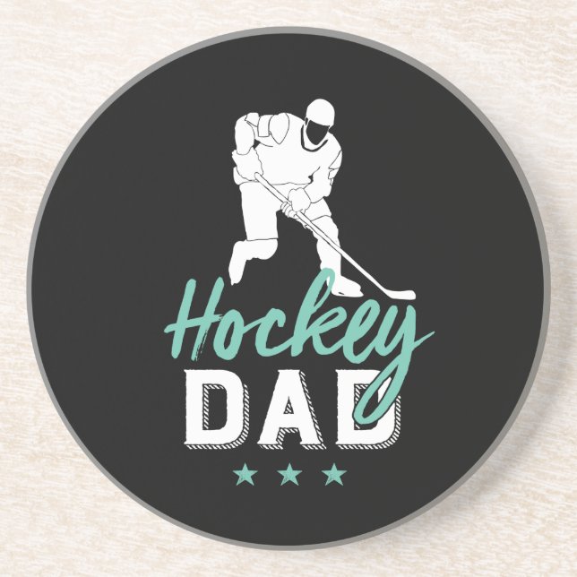 Posavasos Papá hockey sobre hielo orgulloso padre del hijo d (Frente)
