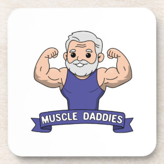 Posavasos Papá Musculoso Kawaii Adorable con Barba