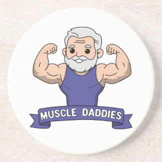 Posavasos Papá Musculoso Kawaii Adorable con Barba