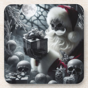 Posavasos Papá Noel de Navidad gótico   Papá Noel de vacacio