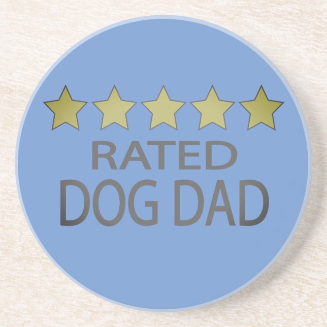 Posavasos Papá perro de cinco estrellas (Frente)