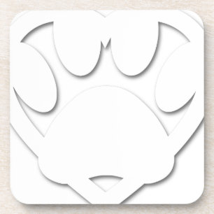 Posavasos Papel Cortando Papas De Perro Y Forma De Corazón