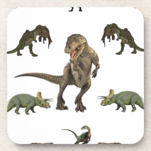 Posavasos Papel de ajuste de dinosaurios