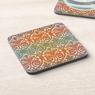 Posavasos Papel de fondo de pantalla de contorno de damasco