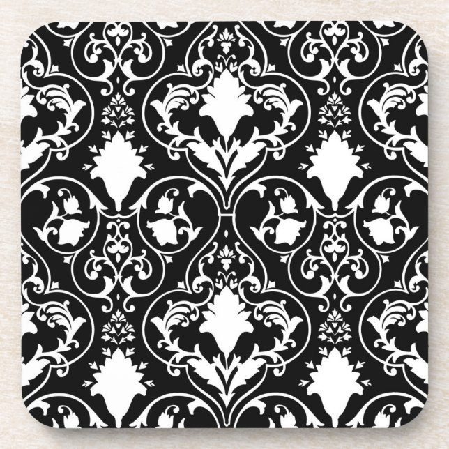 Posavasos Papel pintado antiguo de la voluta (Frente)