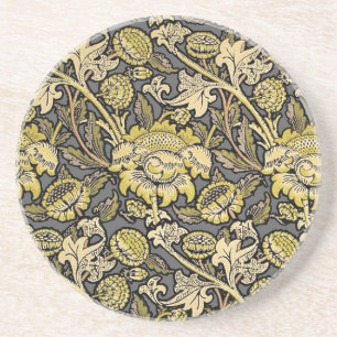 Posavasos Papel pintado floral de artes y oficios William Mo