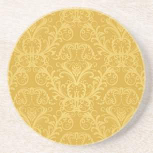 Posavasos Papel pintado floral de oro de lujo