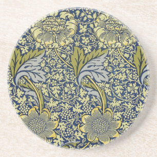 Posavasos Papel pintado floral William Morris Kennet Azul Do
