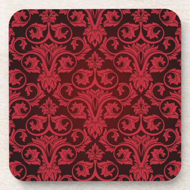 Posavasos Papel pintado rojo 2 (Frente)