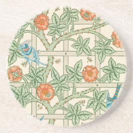 Posavasos Papel pintado victoriano en enrejado de William Mo
