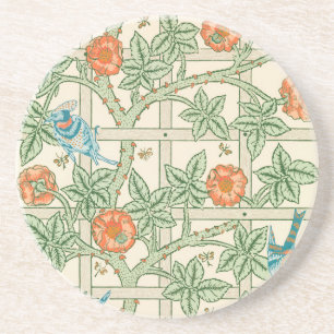 Posavasos Papel pintado victoriano en enrejado de William Mo