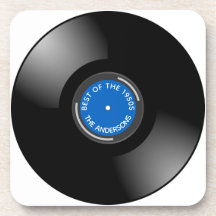 Papelera de bebidas de diseño de álbum de vinilo