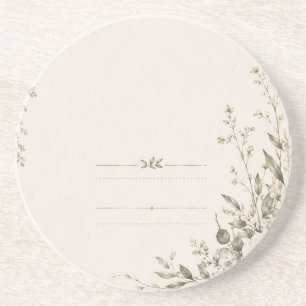 Posavasos Papelería de Boda con Encanto Botánico Natural