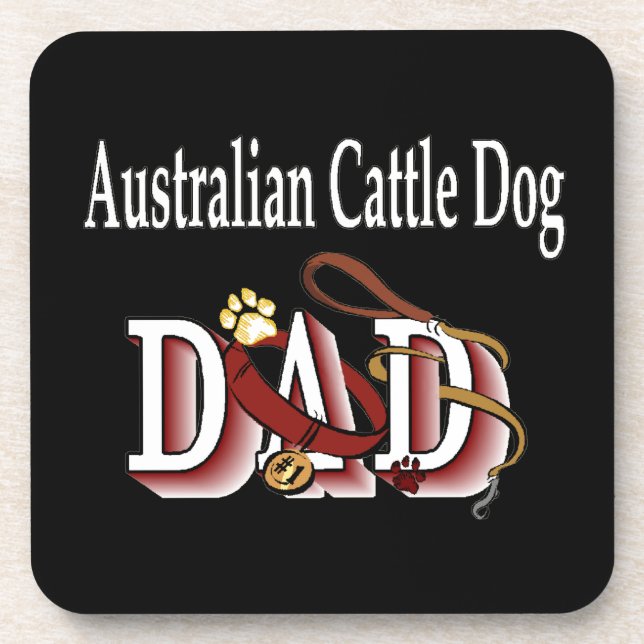 Posavasos Papi de perro de ganado australiano (Frente)