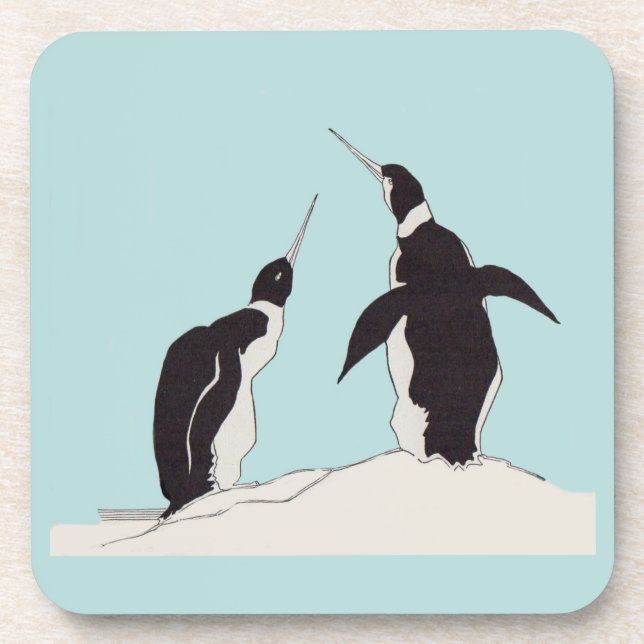 Posavasos par de pingüinos (Frente)