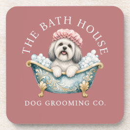 Posavasos para aseo de perro Lhasa Apso Rosa Opaco