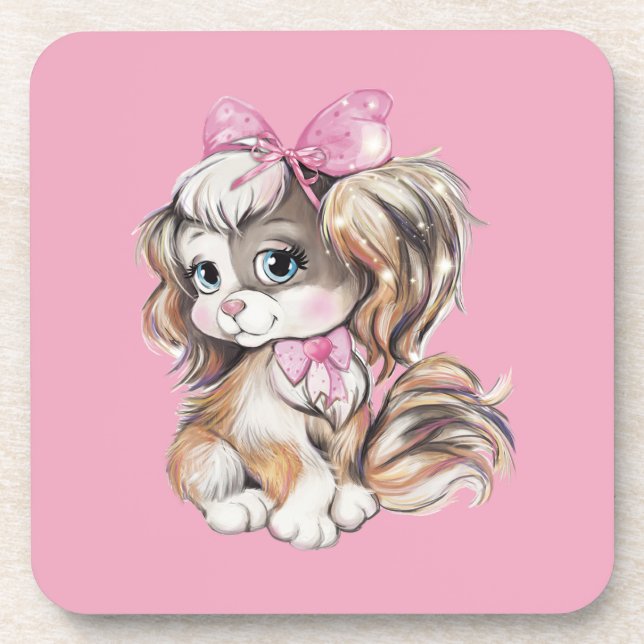Posavasos para bebidas de cachorro (Frente)