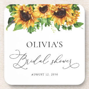 Posavasos para Despedida de Soltera de Girasoles