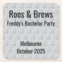 Posavasos para despedida de soltero de canguro de