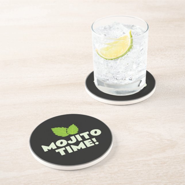 Posavasos para fiesta de cóctel Mojito con logotip (Lado)