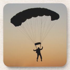 Posavasos Paracaídas de Skydiver en Sunset Sky Diver