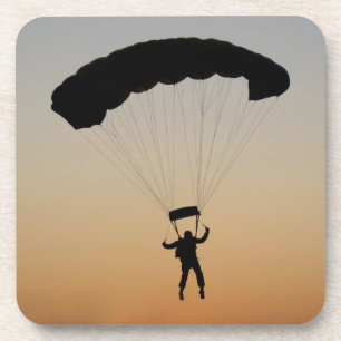 Posavasos Paracaídas de Skydiver en Sunset Sky Diver