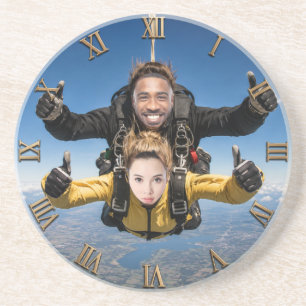 Posavasos Parachute Jump Photo Gift Skydiving Face Swap