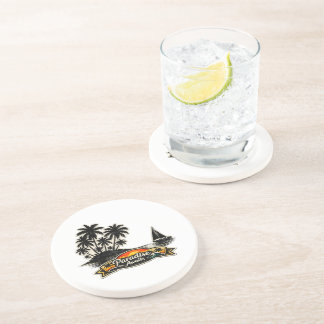 Posavasos 🏝️🌅  “Paradise Awaits” Sandstone Coaster 🌴✨