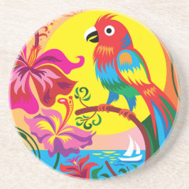Posavasos Paraíso de Loros Tropicales
