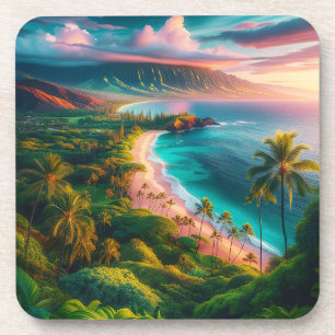Posavasos Paraíso tropical de la isla de Maui