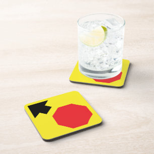 Posavasos Parar hacia delante Forma de diamante Monstruo plá