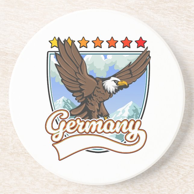 Posavasos Parche de viaje de Alemania (Frente)
