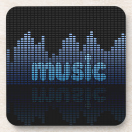 Posavasos Pared de onda de música ecualizador digital