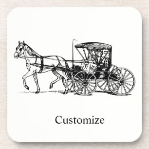 Posavasos Pareja Amish en Carruaje Thunder_Cove
