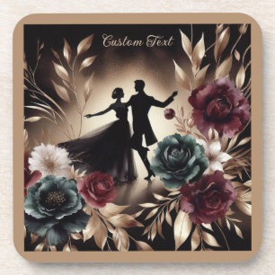 Posavasos Pareja de baile romántico elegante personalizado