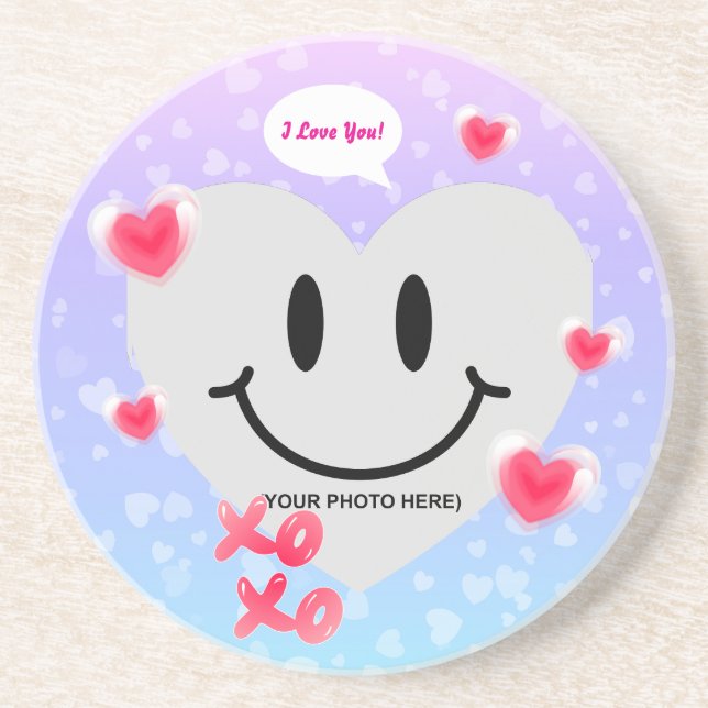 Posavasos Pareja de Bblegum en globo de globo de cristal de  (Frente)